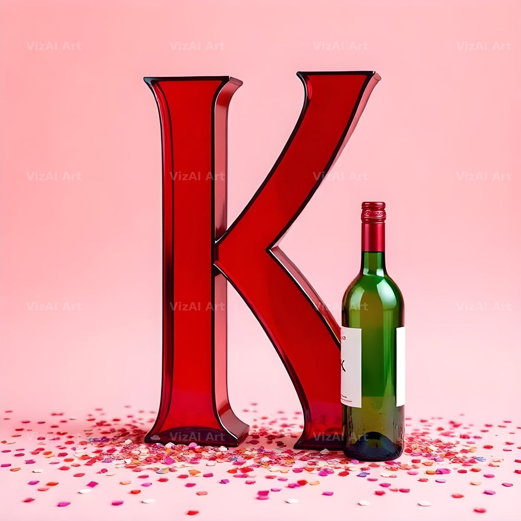 Red Wine Cellar alphabet letter K