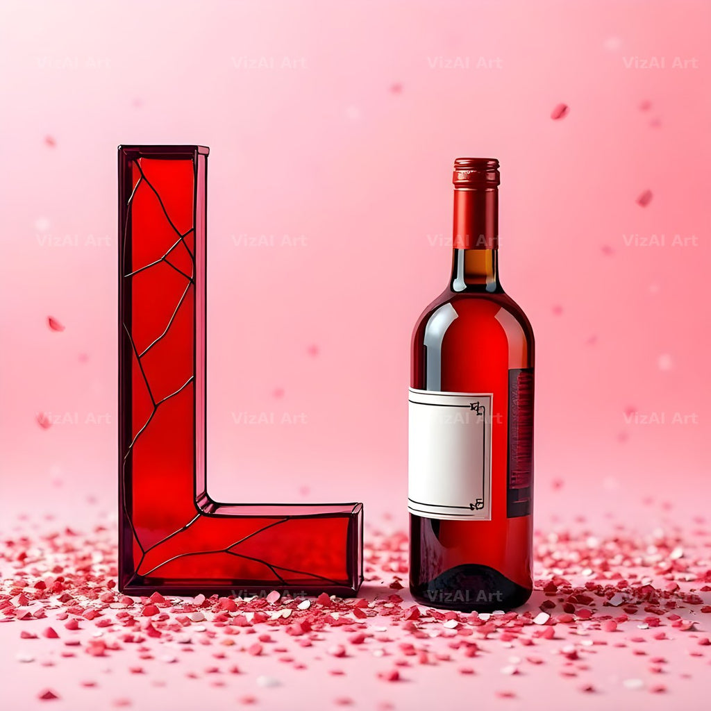 Red Wine Cellar alphabet letter L
