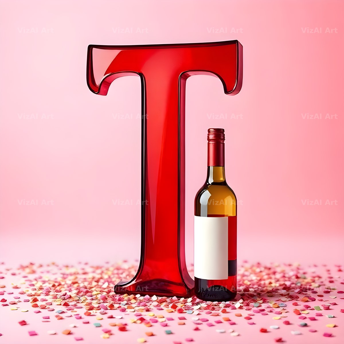 Red Wine Cellar alphabet letter T