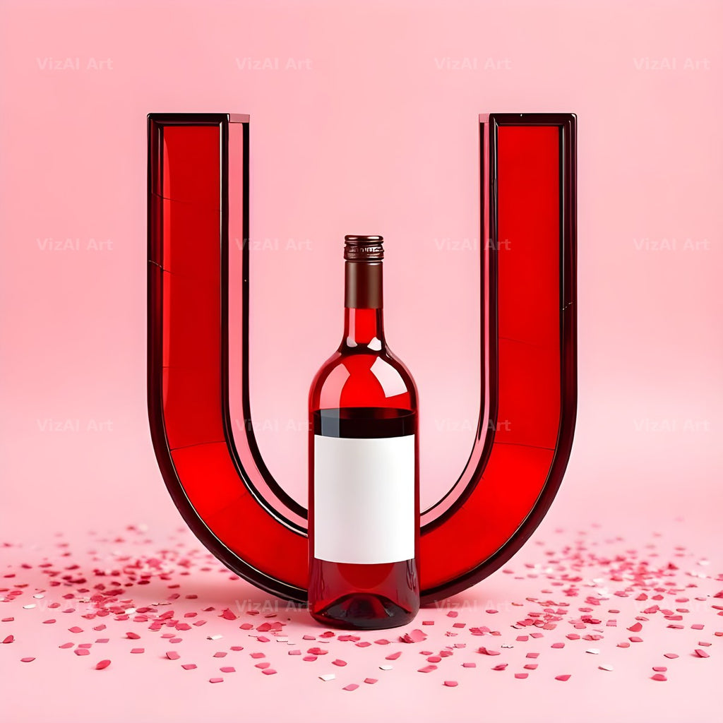 Red Wine Cellar alphabet letter U