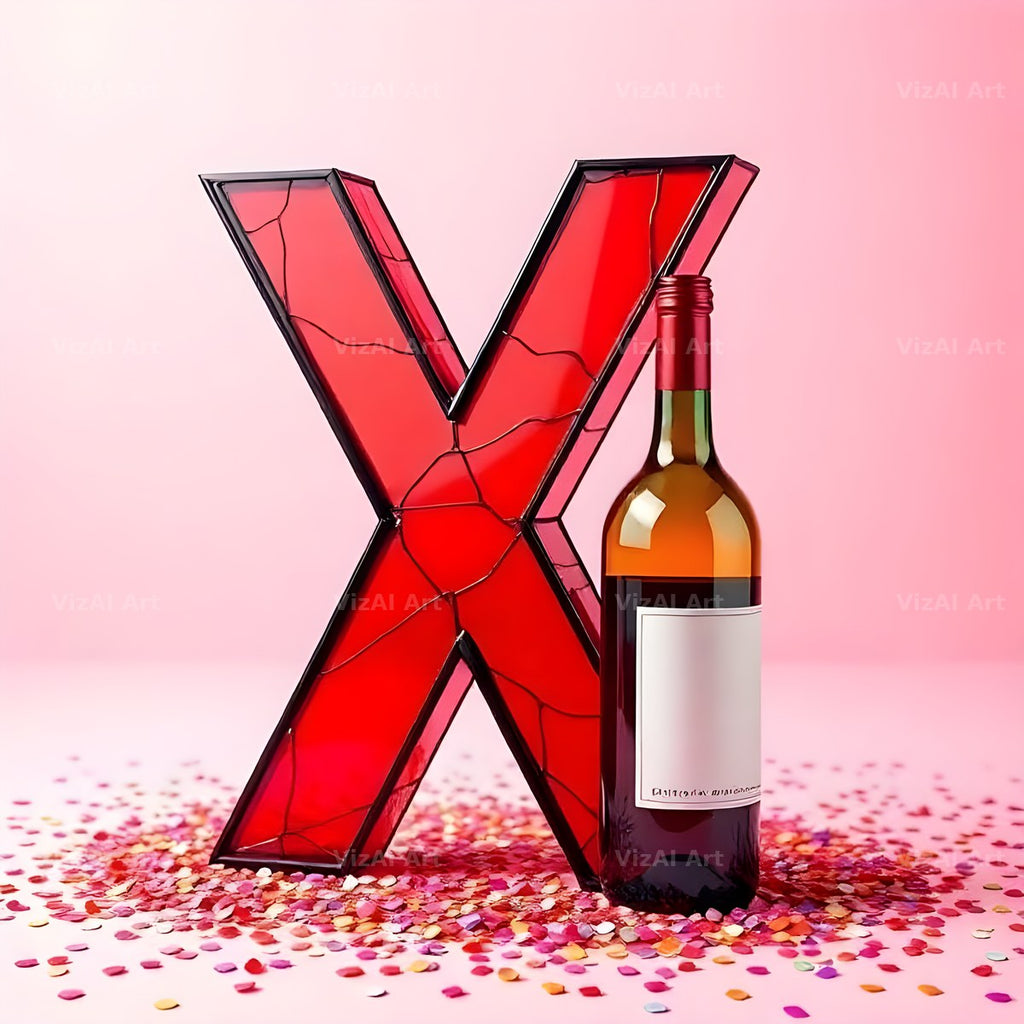 Red Wine Cellar alphabet letter X