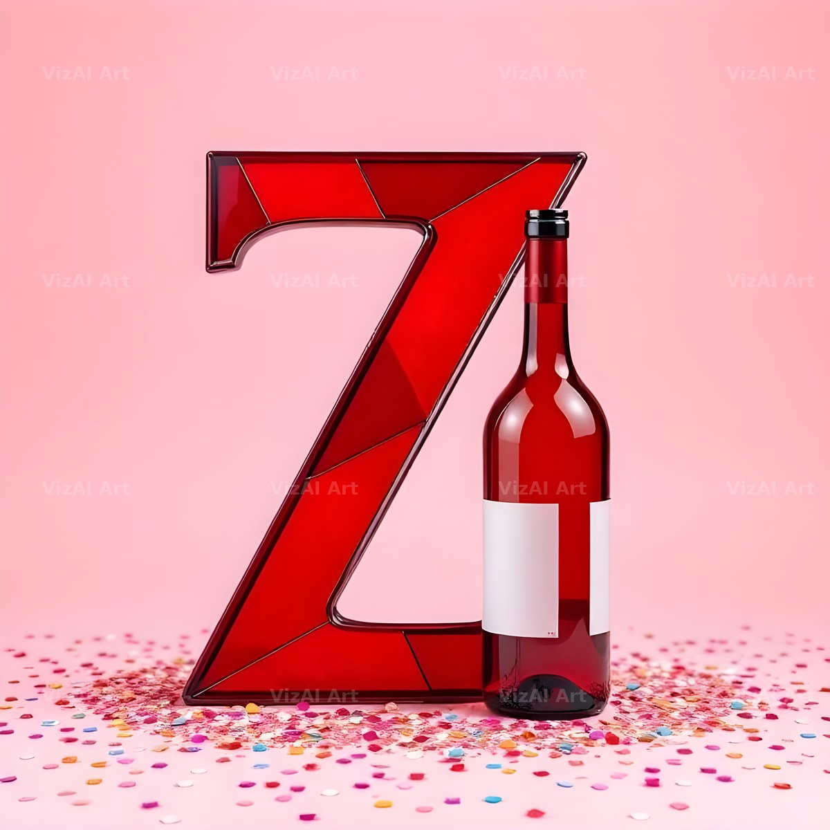 Red Wine Cellar alphabet letter Z