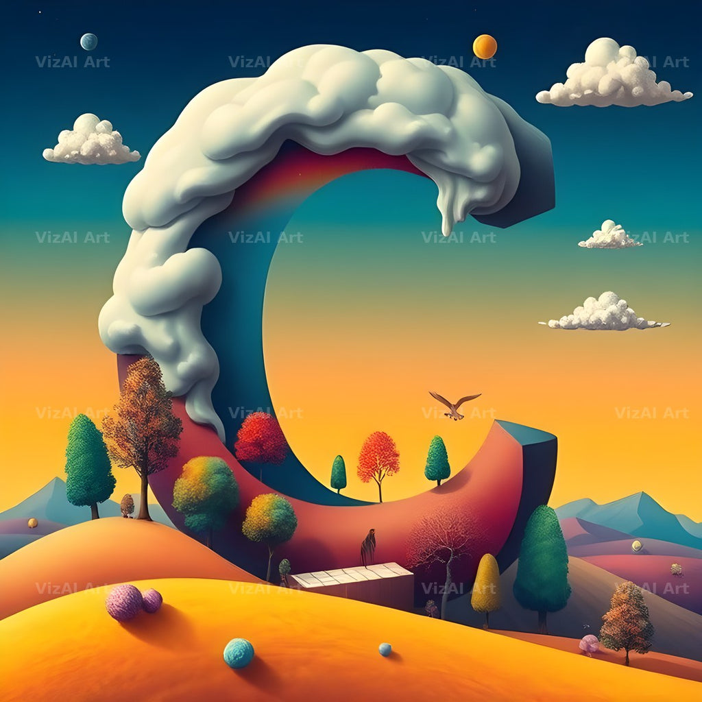 Surreal Dune Paint alphabet letter C