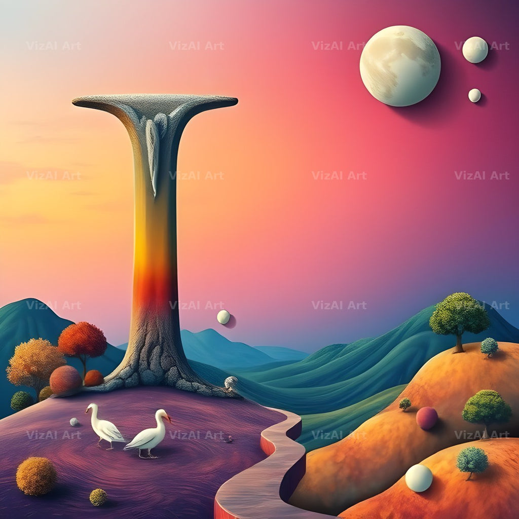 Surreal Dune Paint alphabet letter I