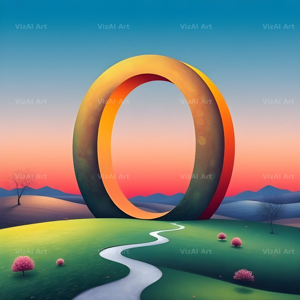 Surreal Dune Paint alphabet letter O