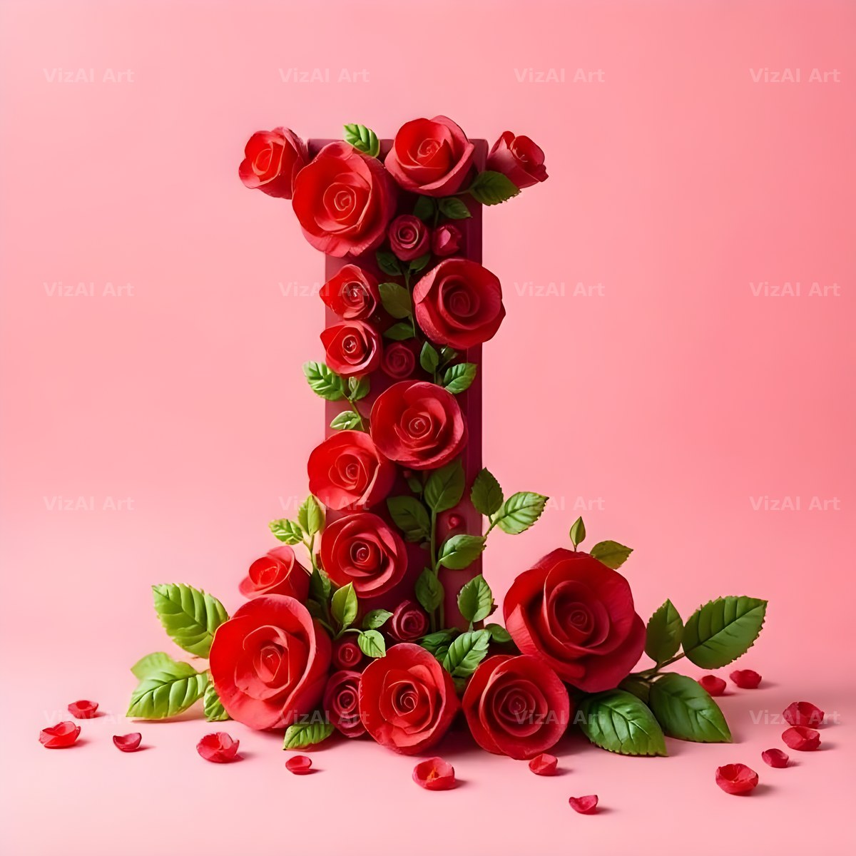 Scarlet Rose alphabet letter I