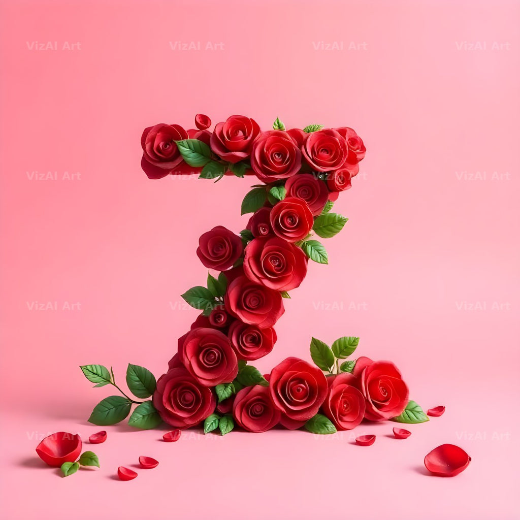 Scarlet Rose alphabet letter Z