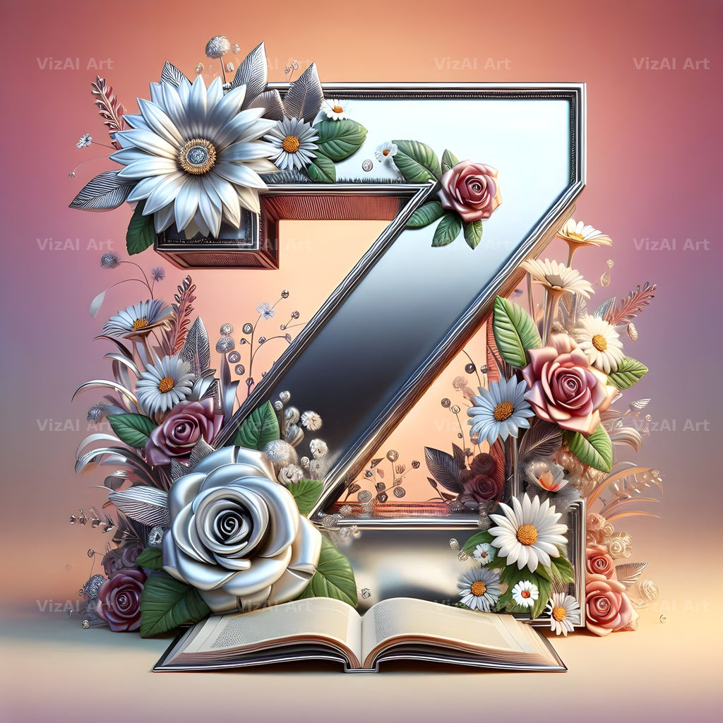Silver Rose Storybook alphabet letter Z