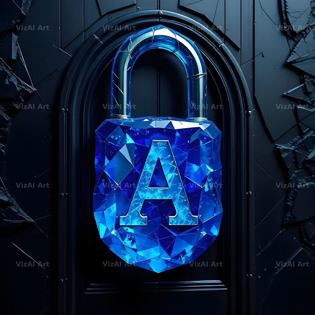Sapphire Padlock Vault alphabet letter A