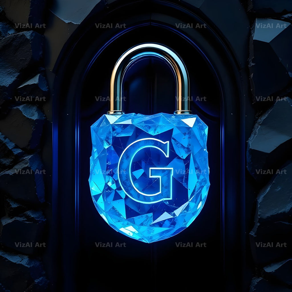 Sapphire Padlock Vault alphabet letter G