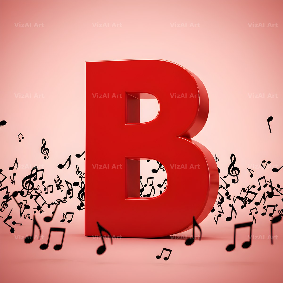 Scarlet Score Note alphabet letter B