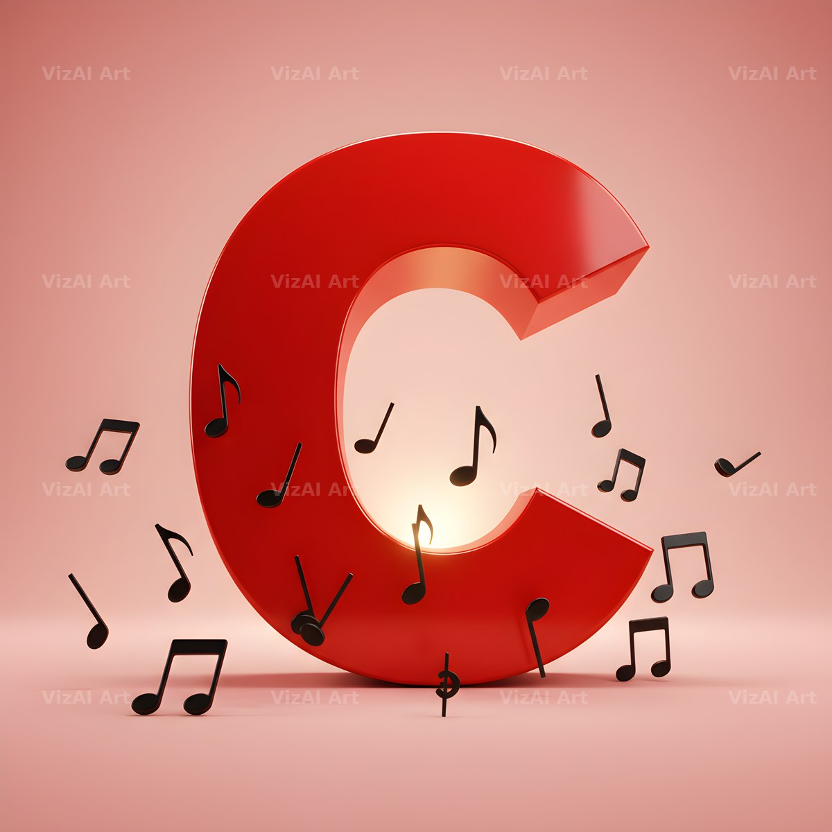 Scarlet Score Note alphabet letter C