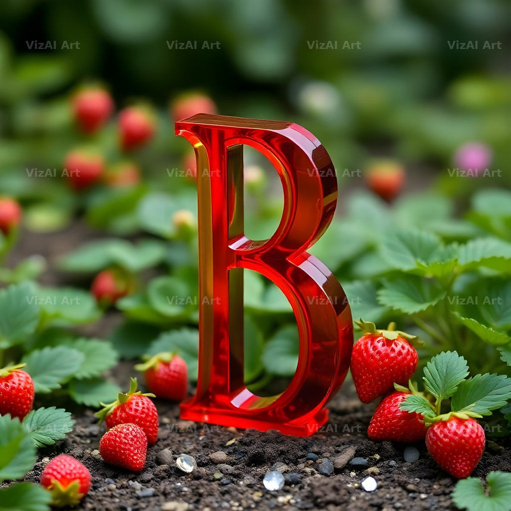Strawberry Field Fresh alphabet letter B