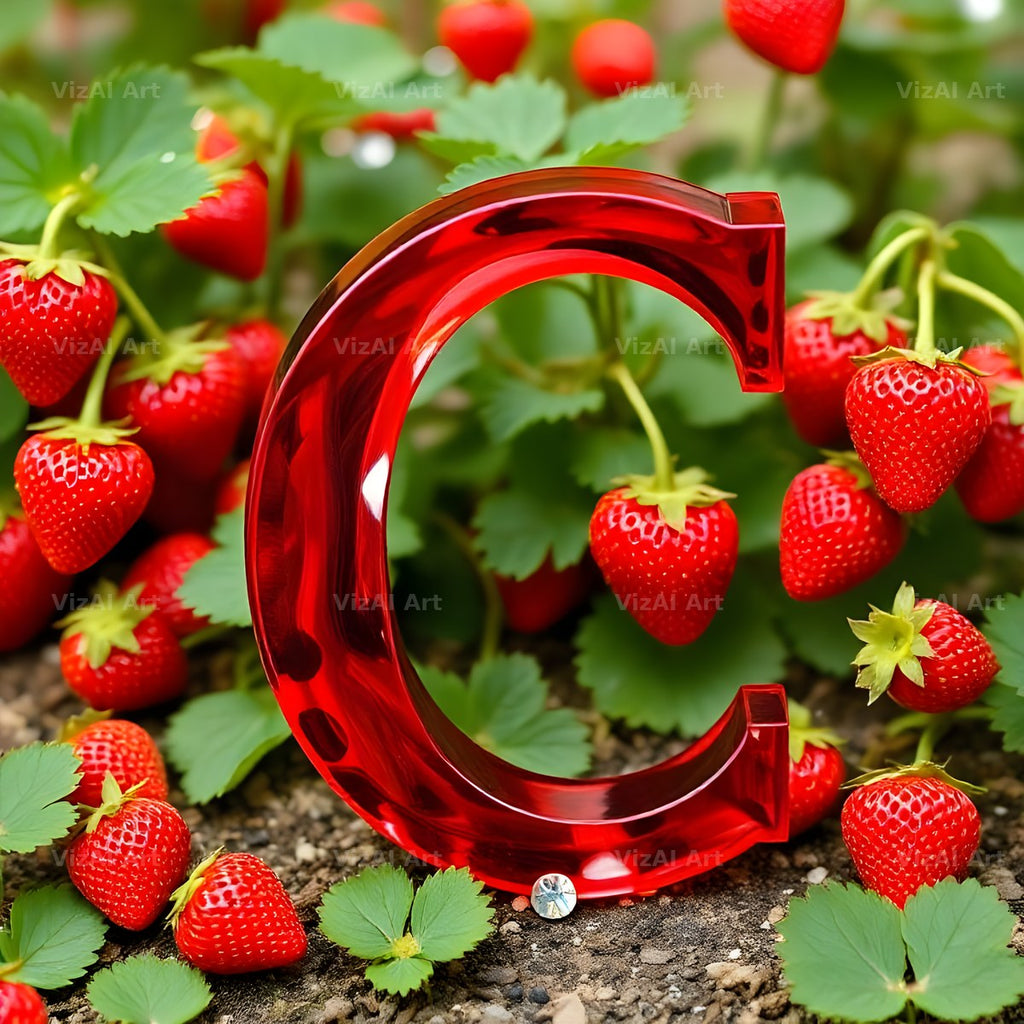Strawberry Field Fresh alphabet letter C