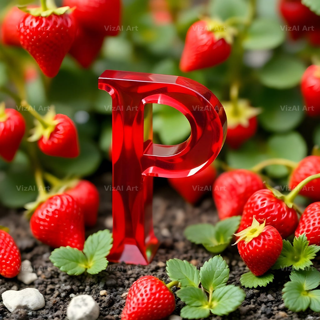 Strawberry Field Fresh alphabet letter P