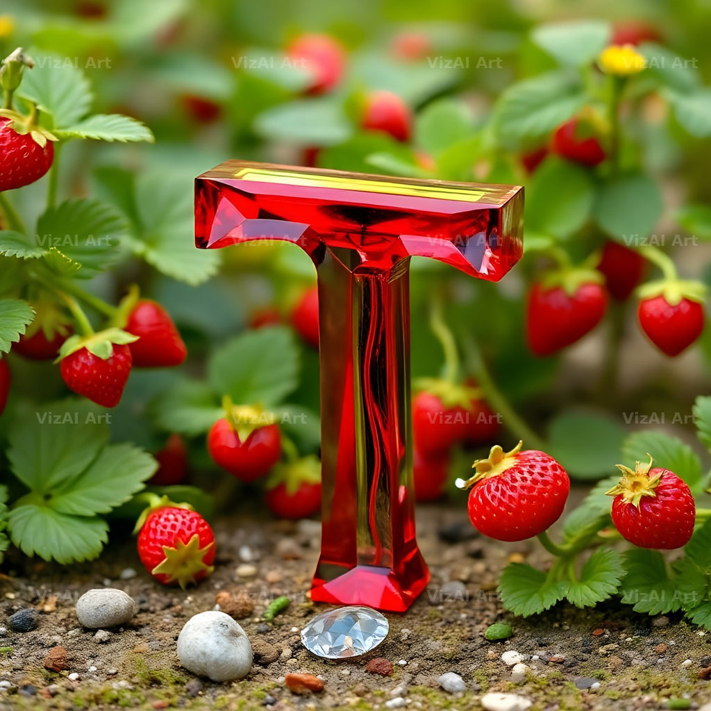 Strawberry Field Fresh alphabet letter T