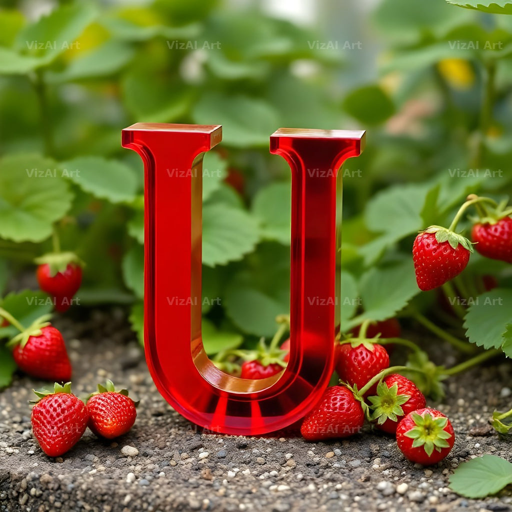 Strawberry Field Fresh alphabet letter U