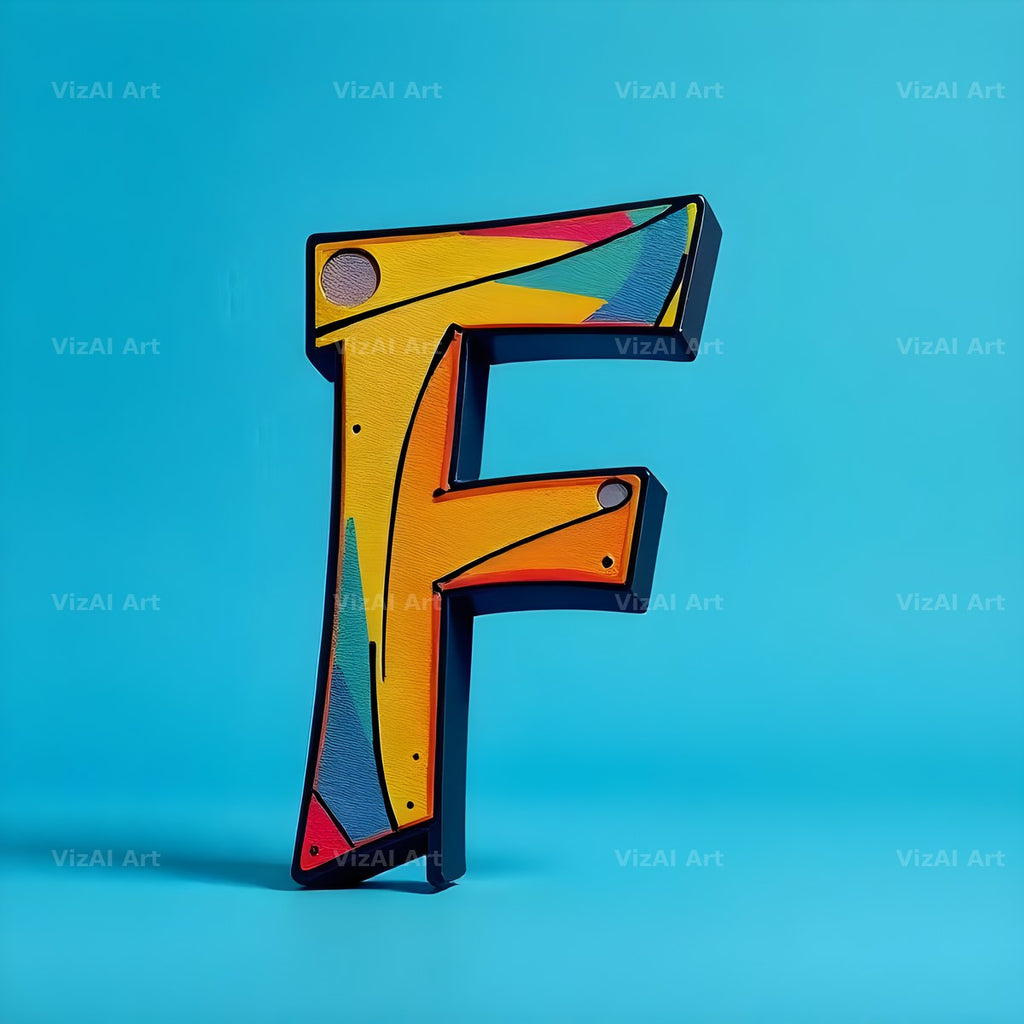 Street Graffiti Tag alphabet letter F