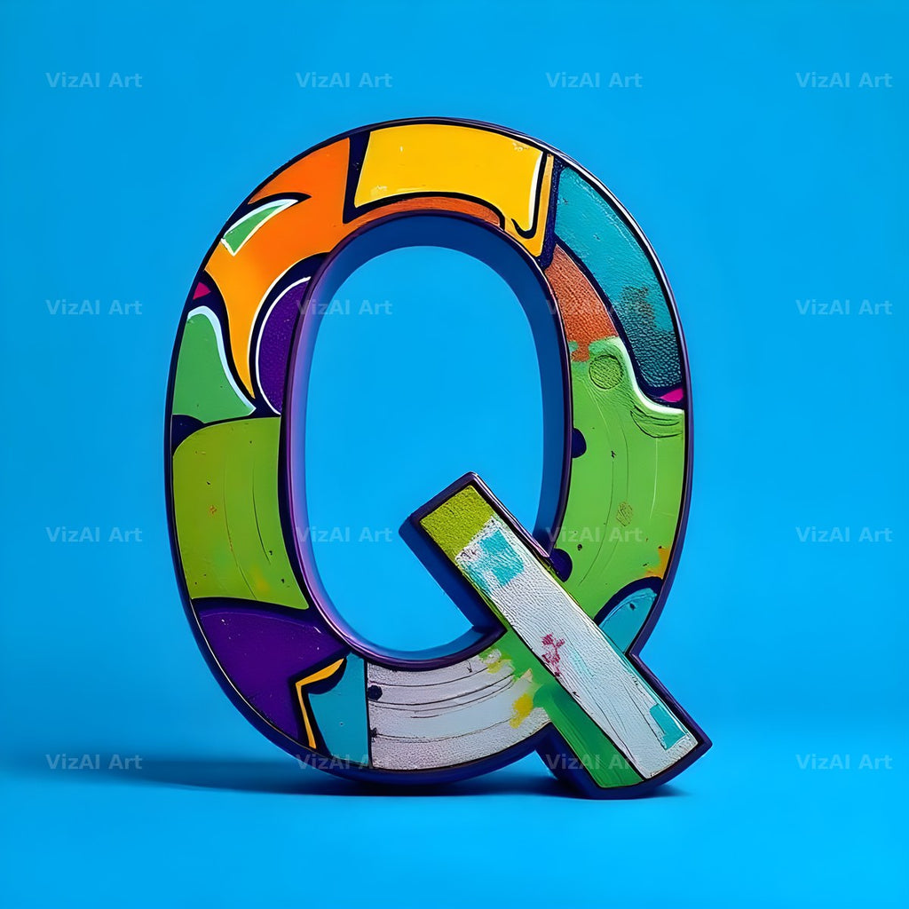 Street Graffiti Tag alphabet letter Q
