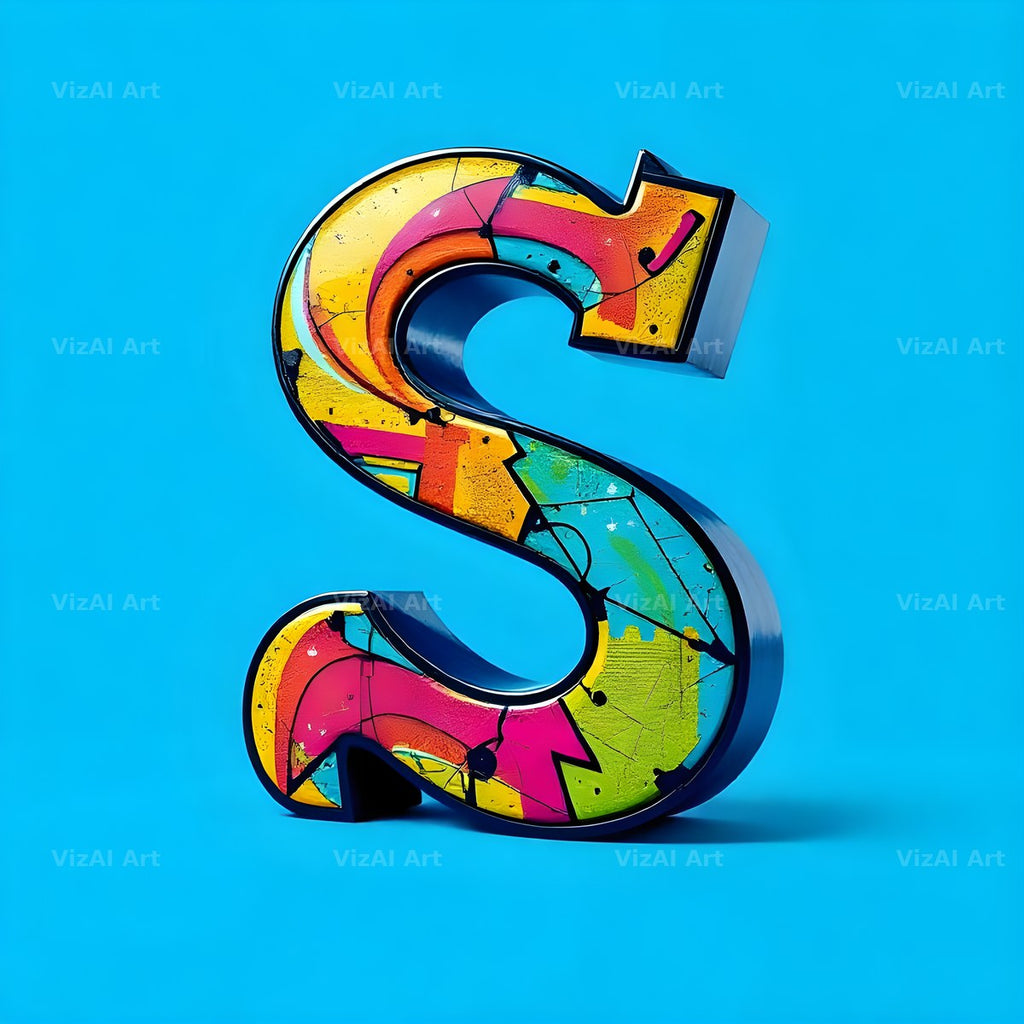 Street Graffiti Tag alphabet letter S