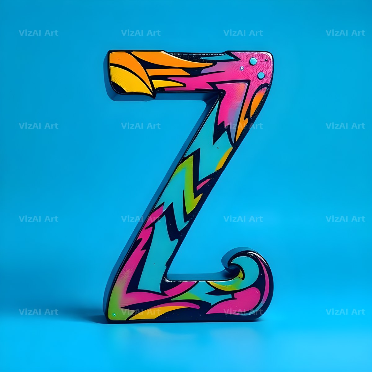 Street Graffiti Tag alphabet letter Z
