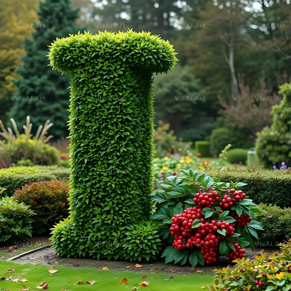 Topiary Hedge alphabet letter I