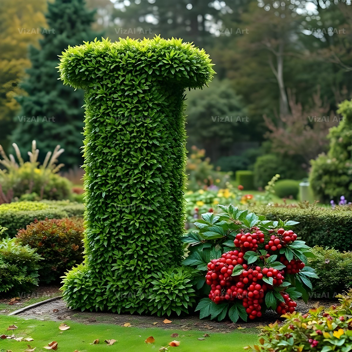 Topiary Hedge alphabet letter I