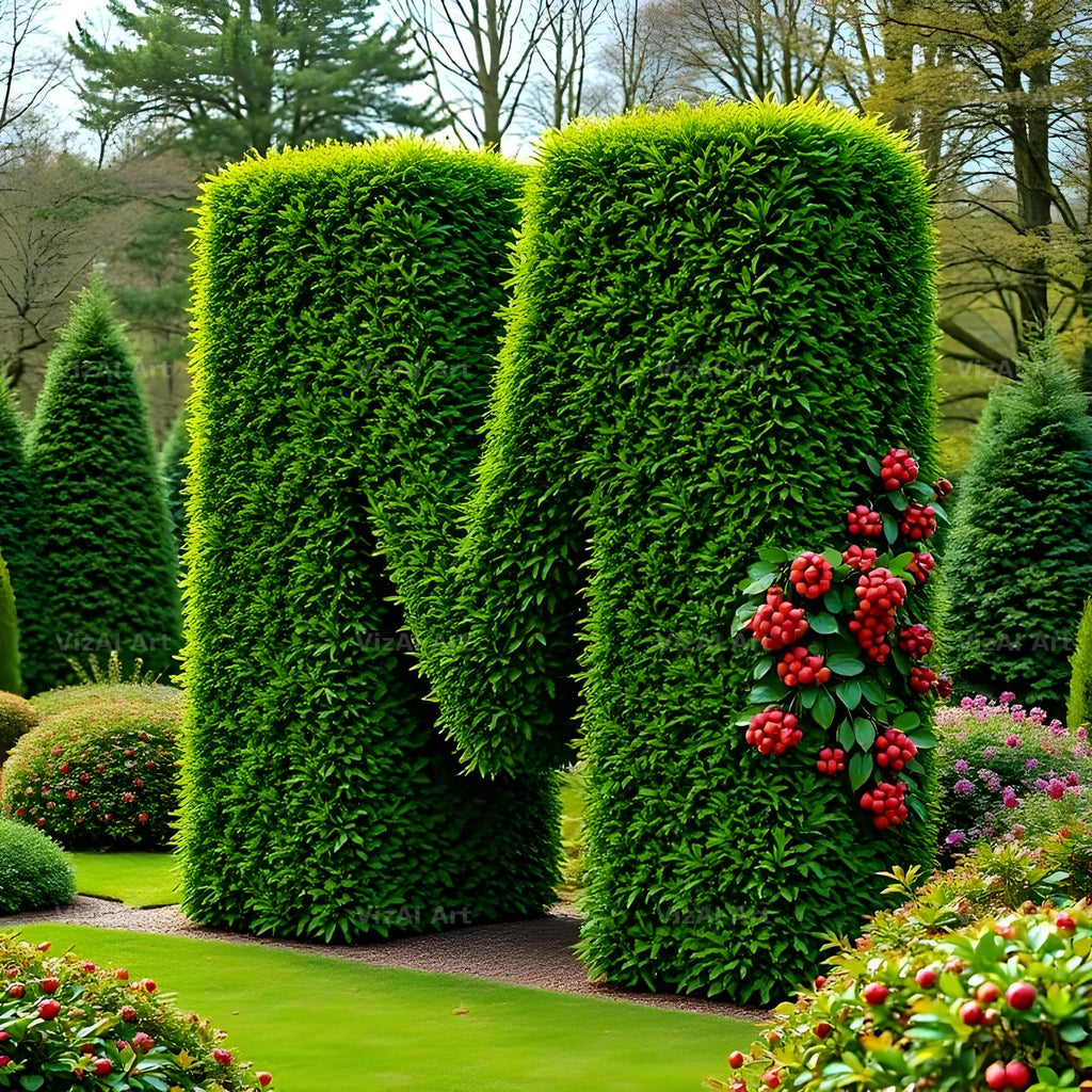Topiary Hedge alphabet letter M