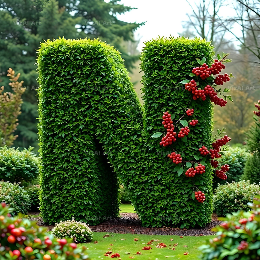 Topiary Hedge alphabet letter N