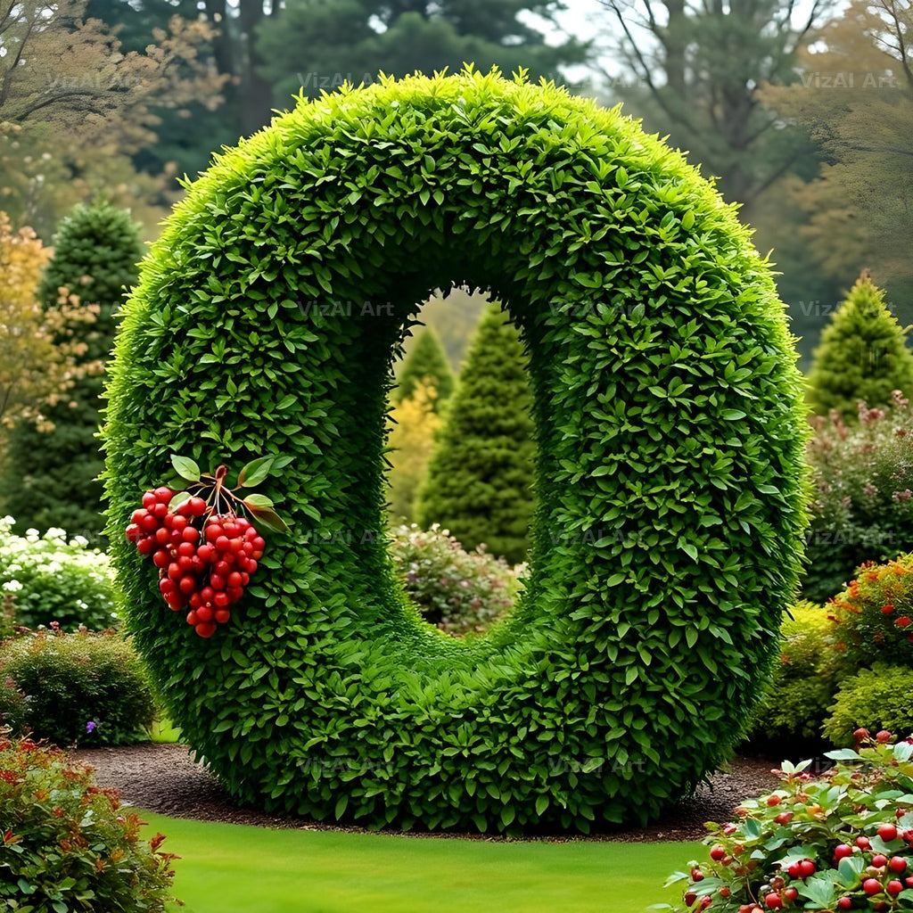 Topiary Hedge alphabet letter O