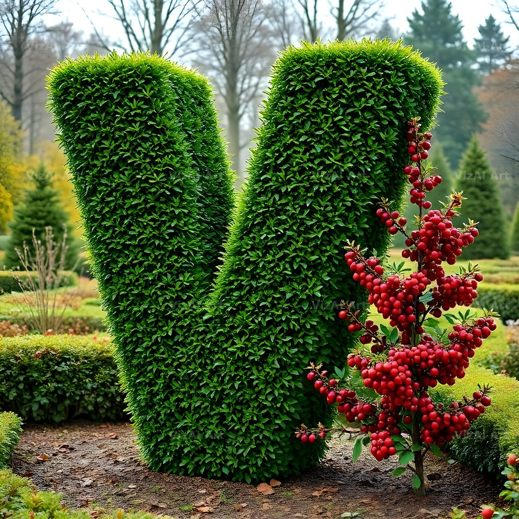 Topiary Hedge alphabet letter V