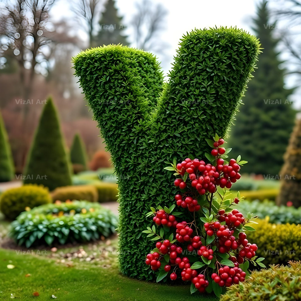 Topiary Hedge alphabet letter Y