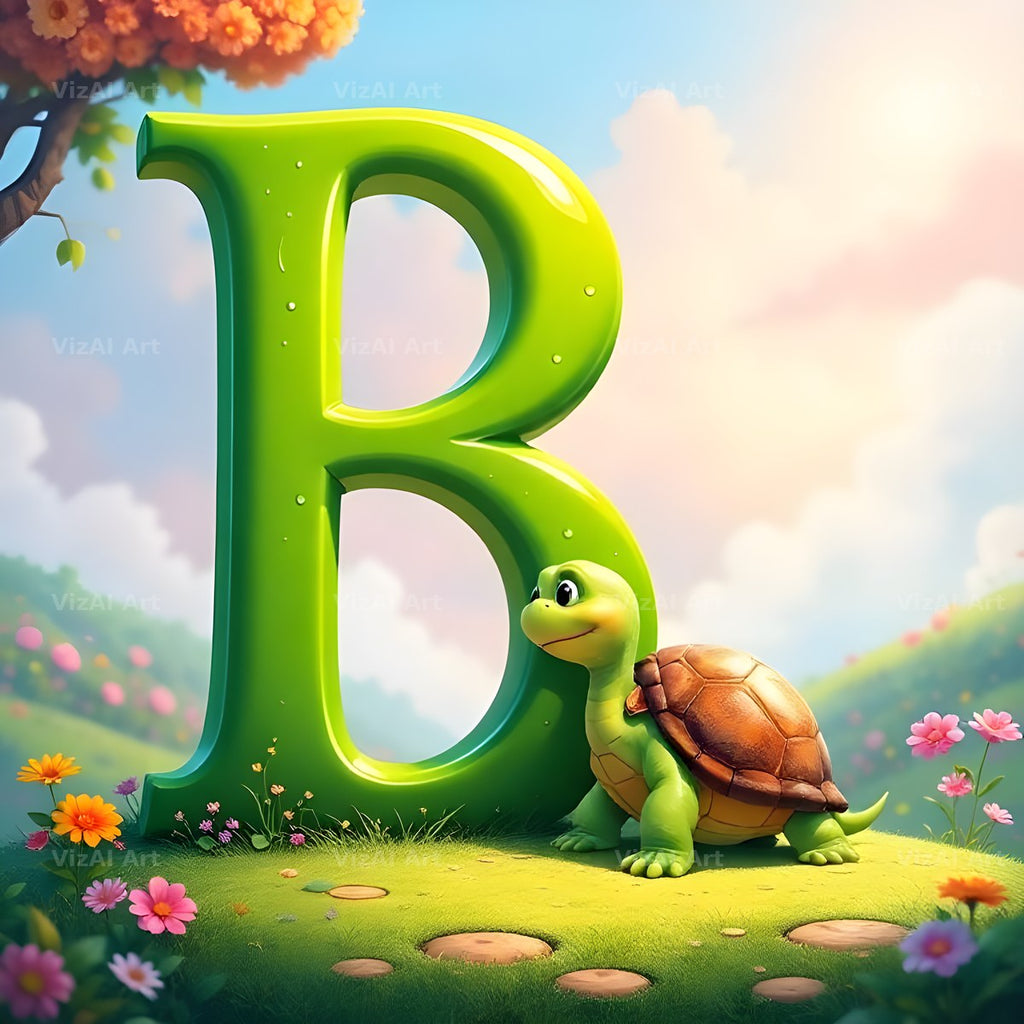 Turtle Meadow Tale alphabet letter B
