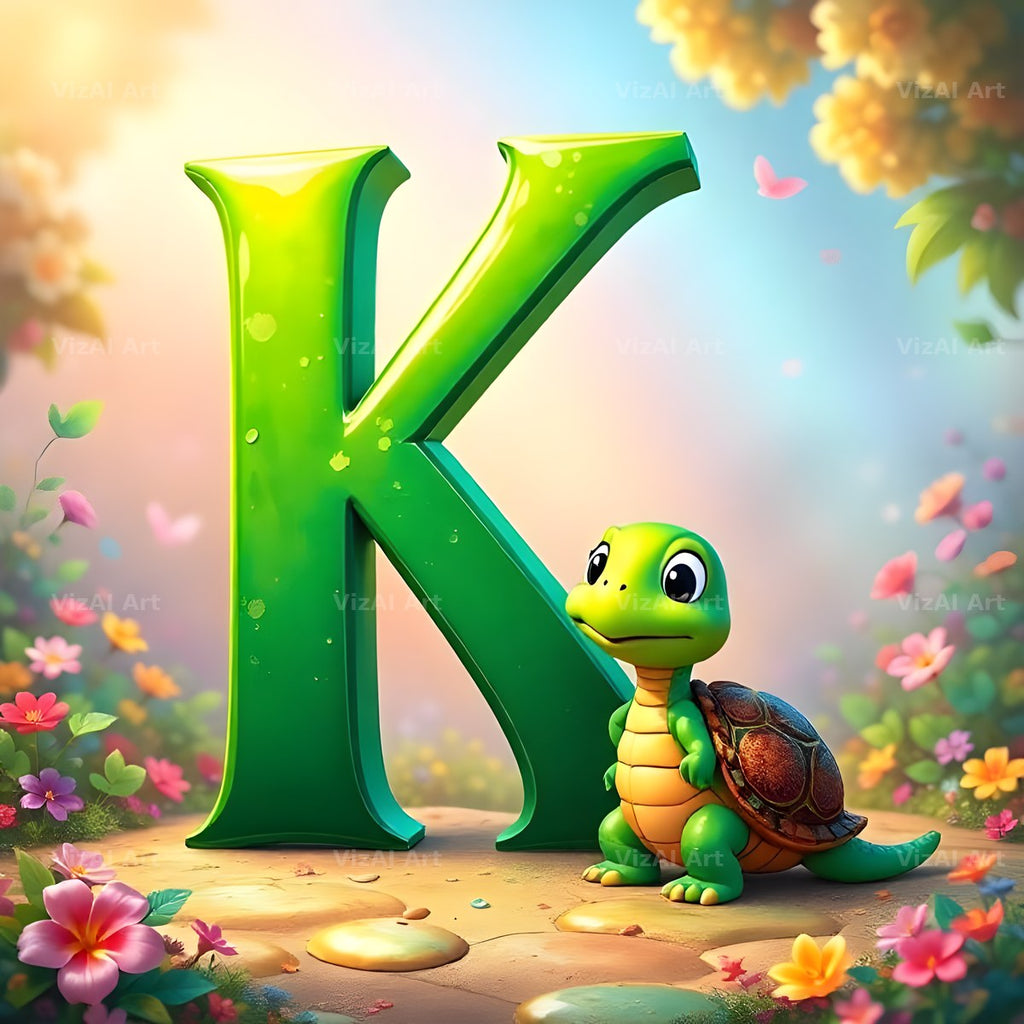 Turtle Meadow Tale alphabet letter K