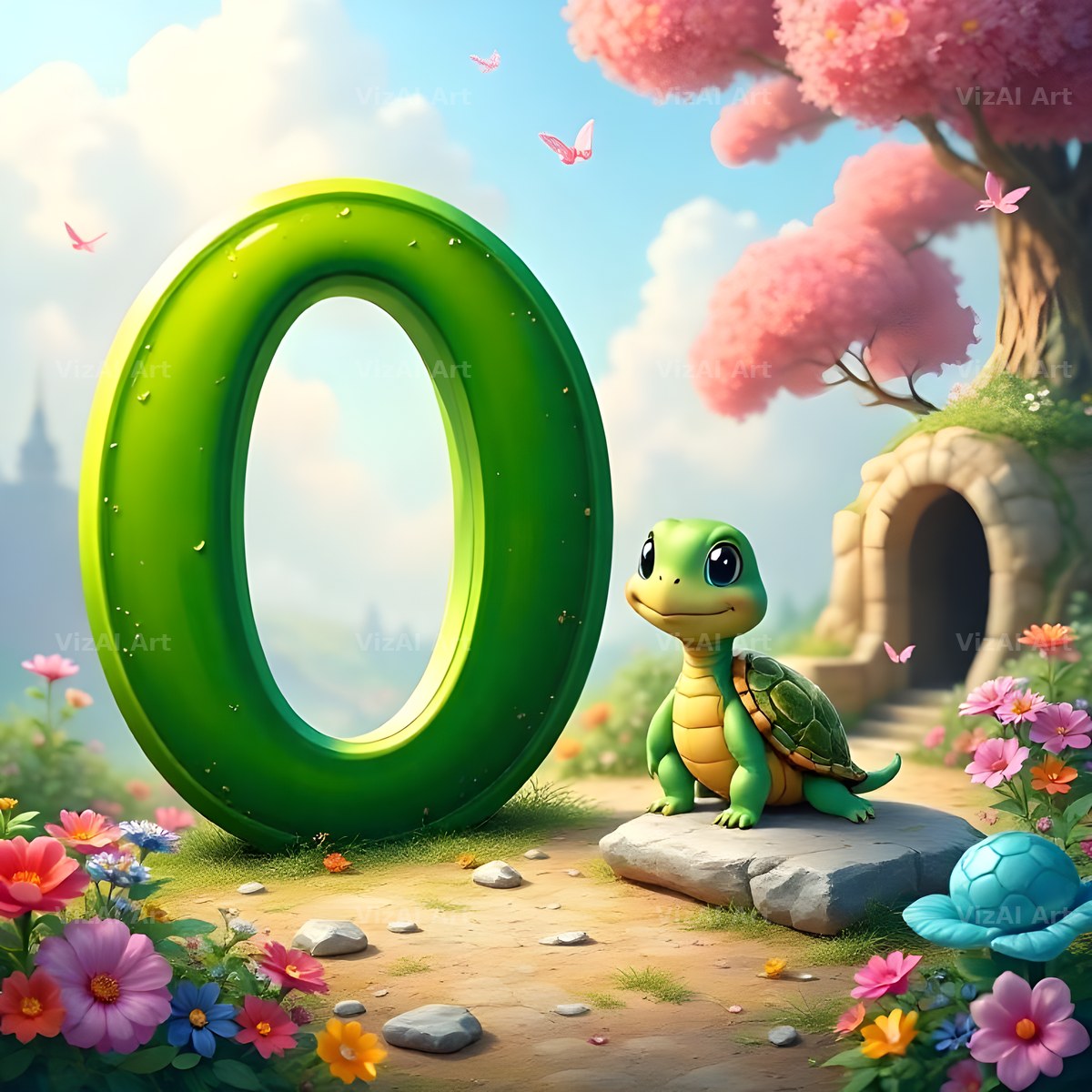 Turtle Meadow Tale alphabet letter O