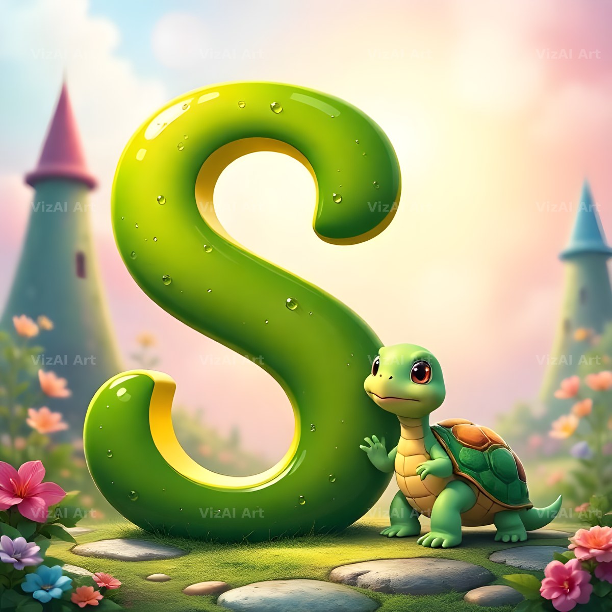 Turtle Meadow Tale alphabet letter S