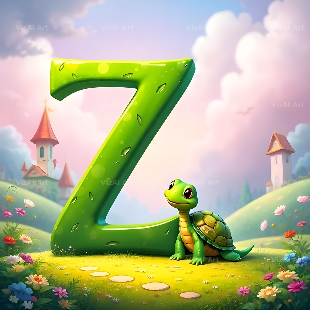 Turtle Meadow Tale alphabet letter Z