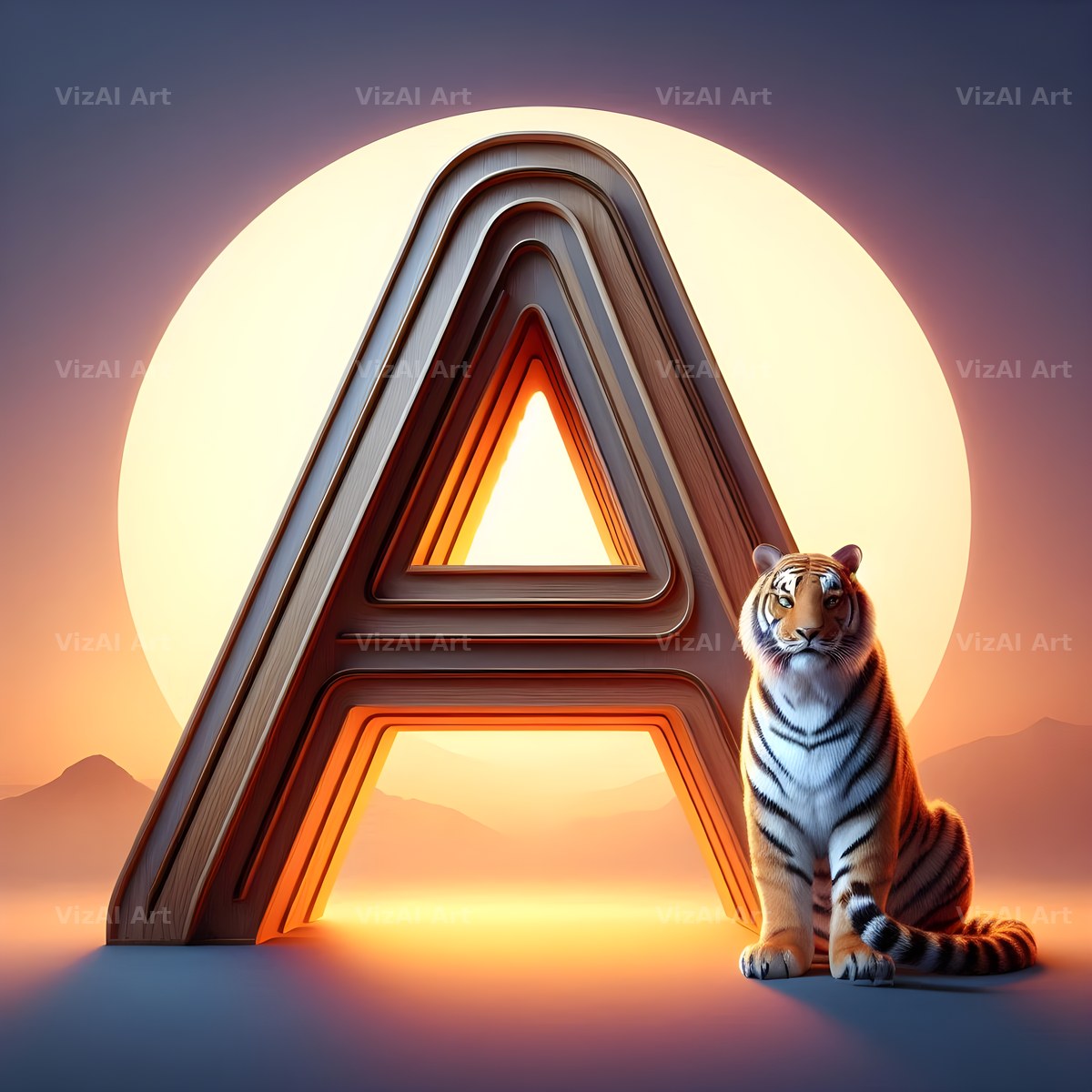 Tiger Stripe Companion alphabet letter A