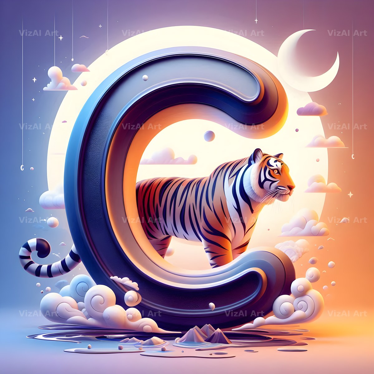 Tiger Stripe Companion alphabet letter C