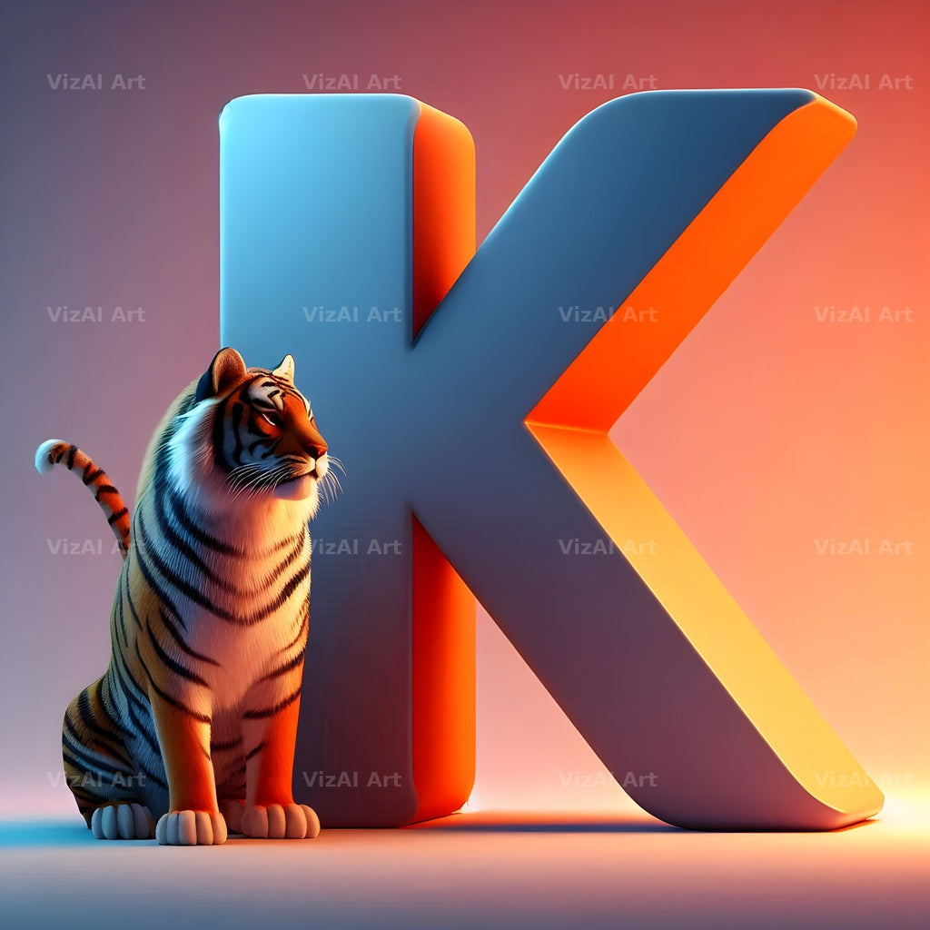 Tiger Stripe Companion alphabet letter K
