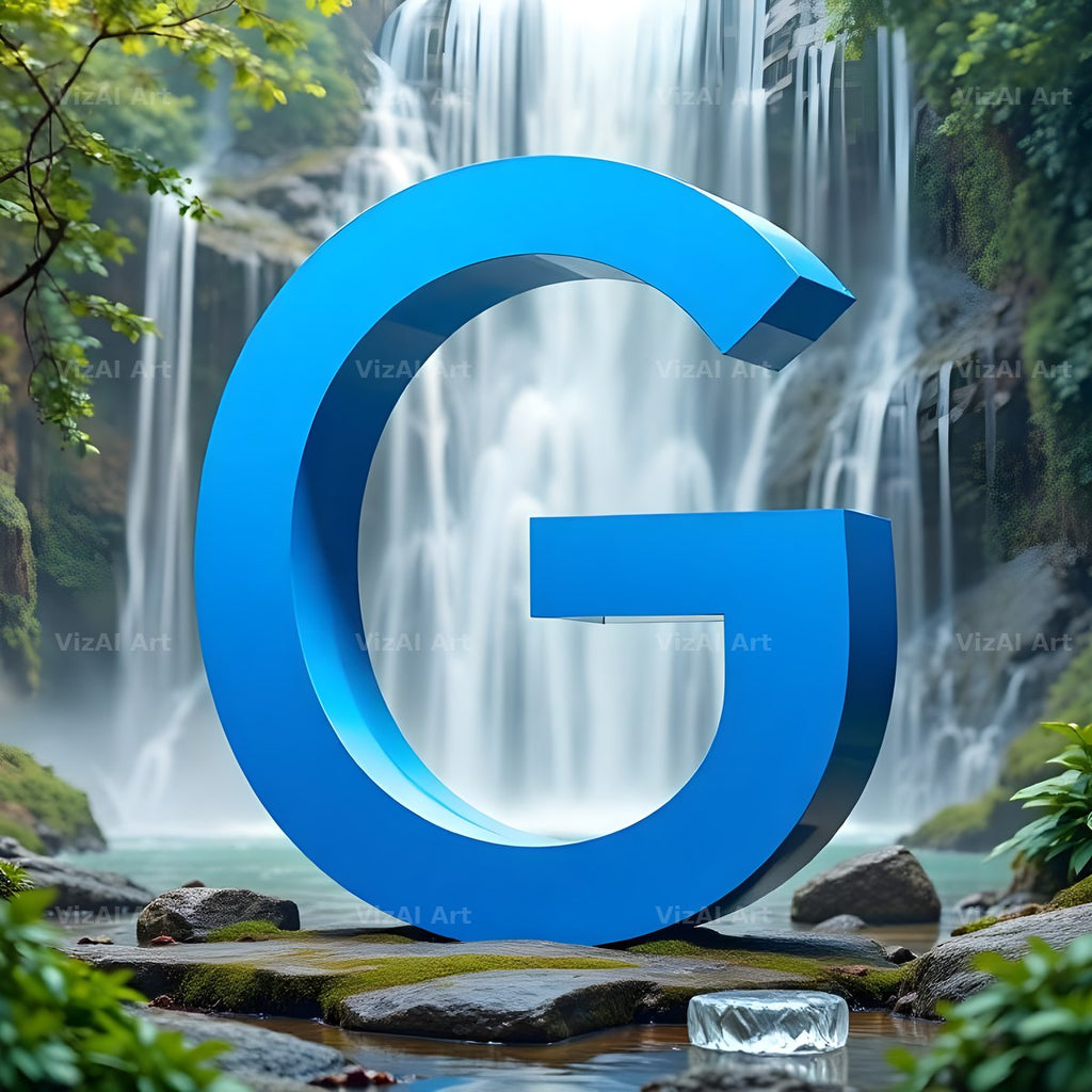 Tropical Waterfall alphabet letter G