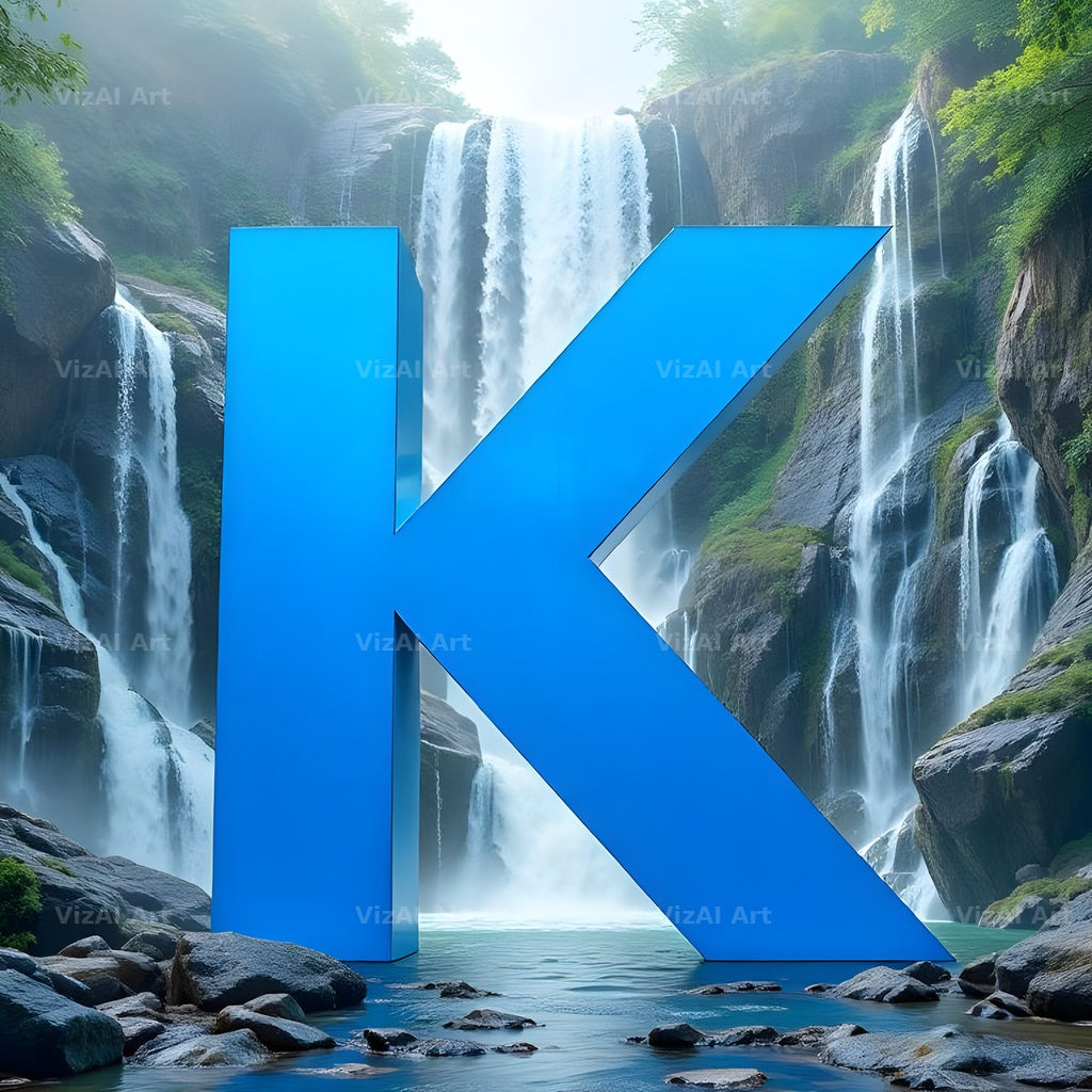 Tropical Waterfall alphabet letter K