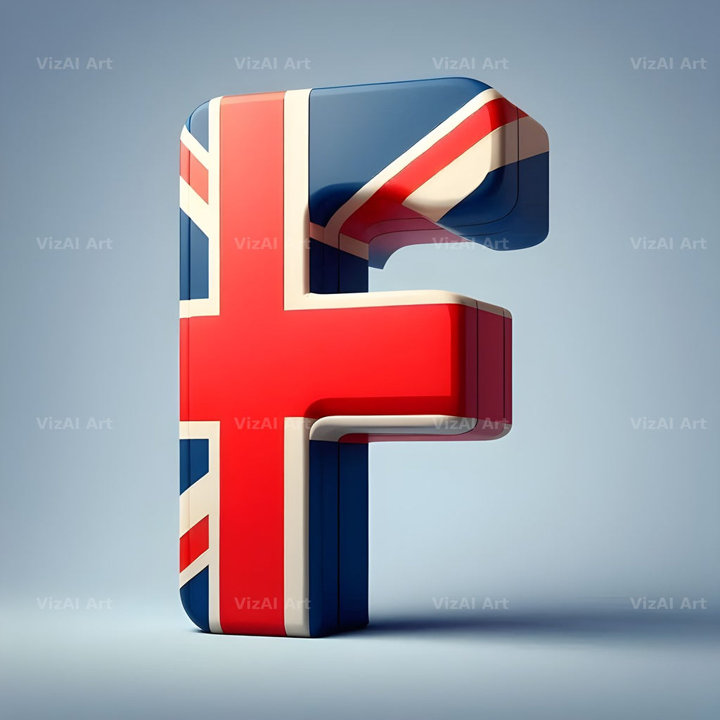 Union Jack alphabet letter F