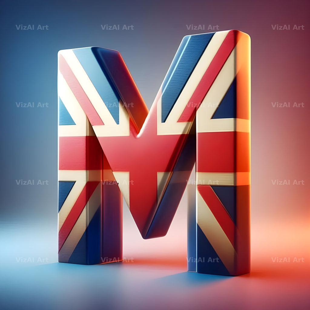 Union Jack alphabet letter M