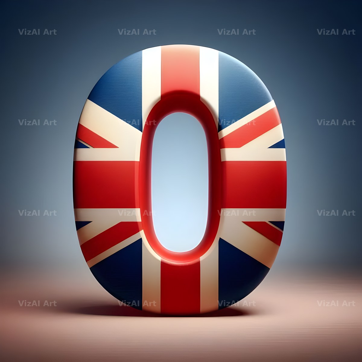 Union Jack alphabet letter O