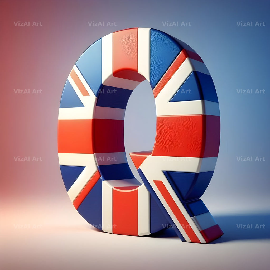 Union Jack alphabet letter Q