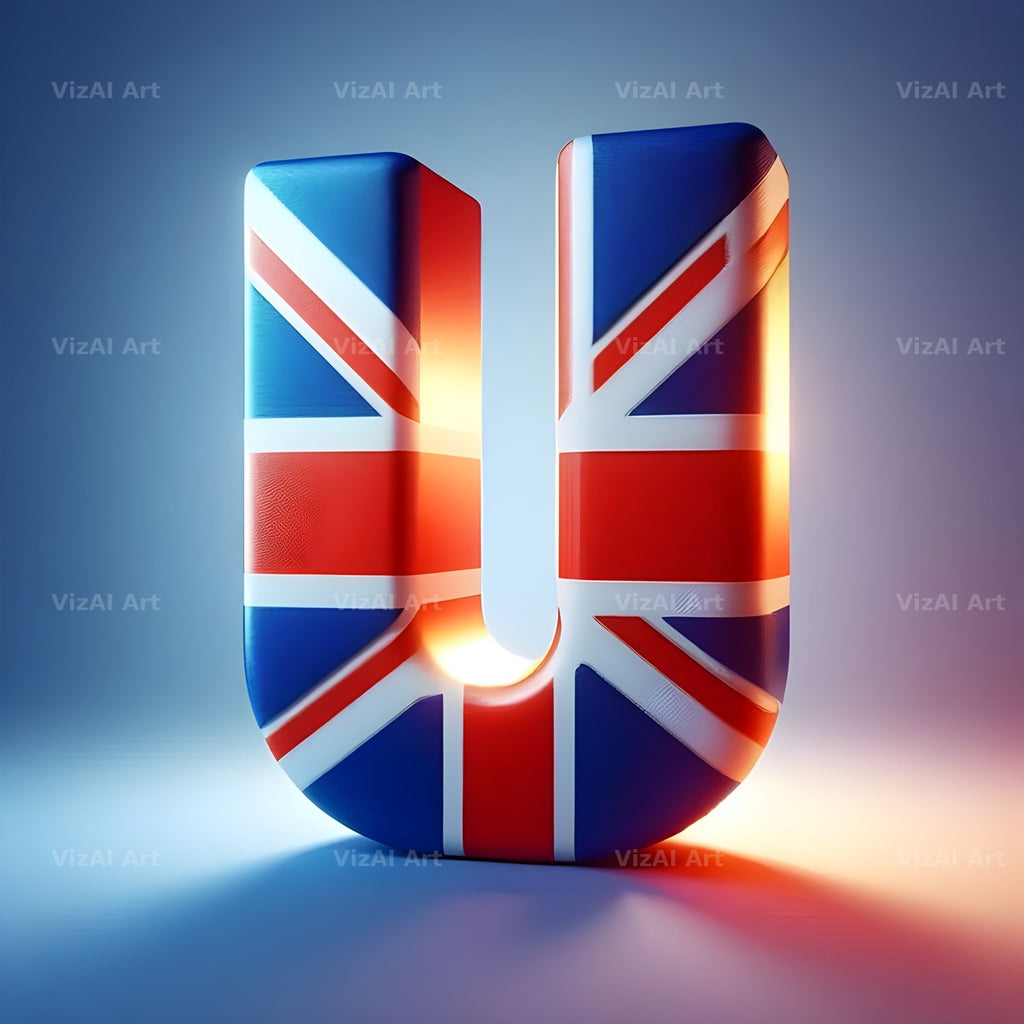 Union Jack alphabet letter U