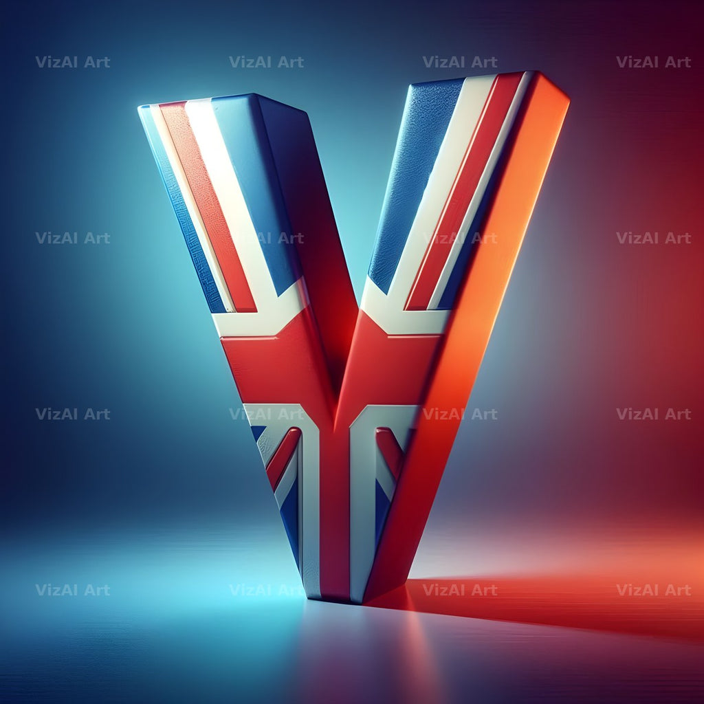 Union Jack alphabet letter V