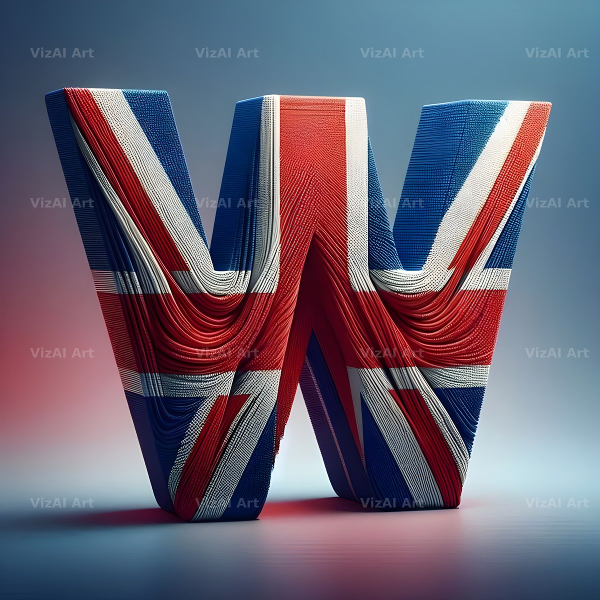Union Jack alphabet letter W