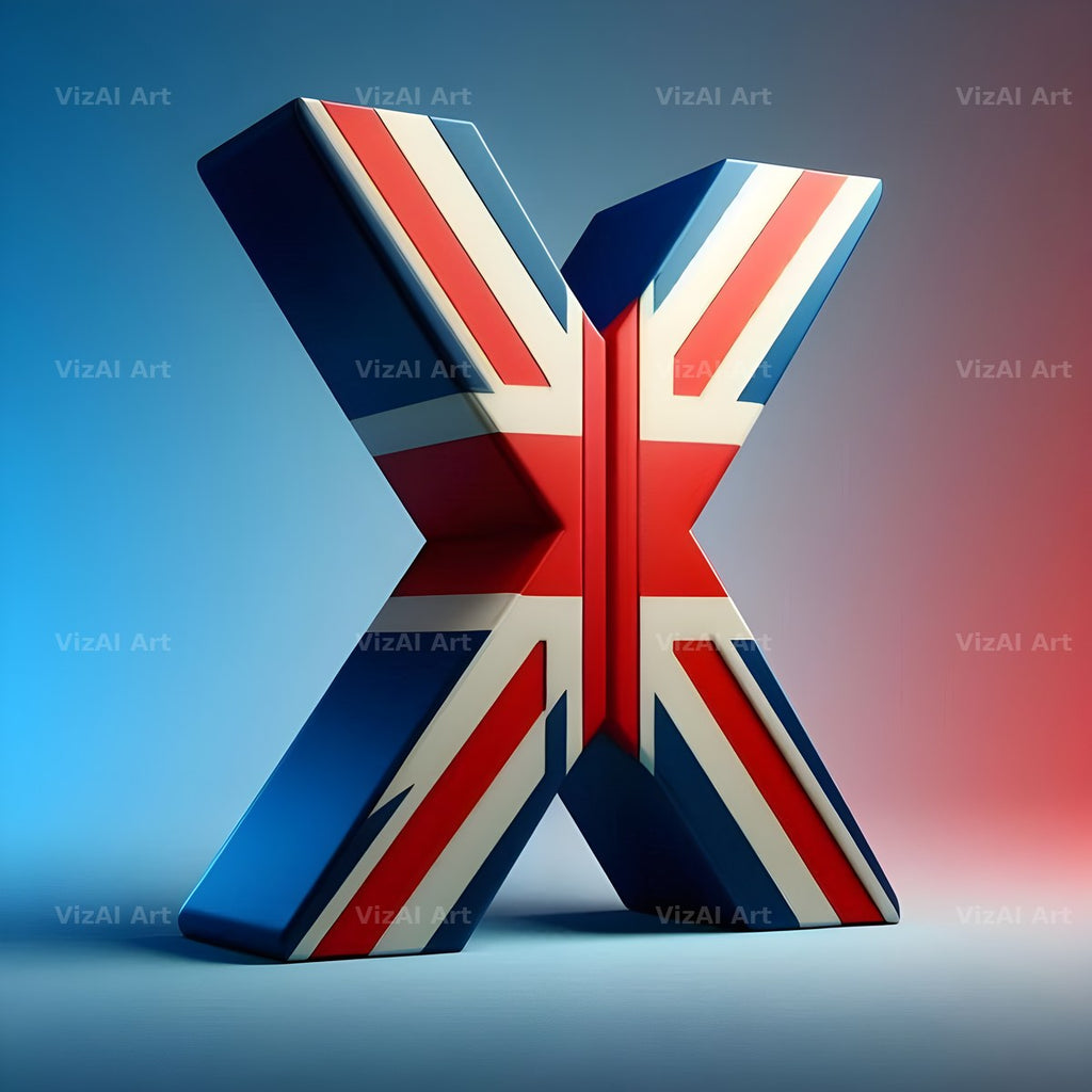 Union Jack alphabet letter X